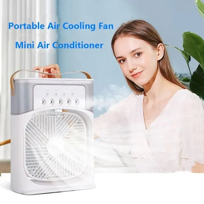 3 In 1 Air Humidifier Cooling USB Fan LED Night Light Water Mist Fun Humidification Fan Spray Electric Fan