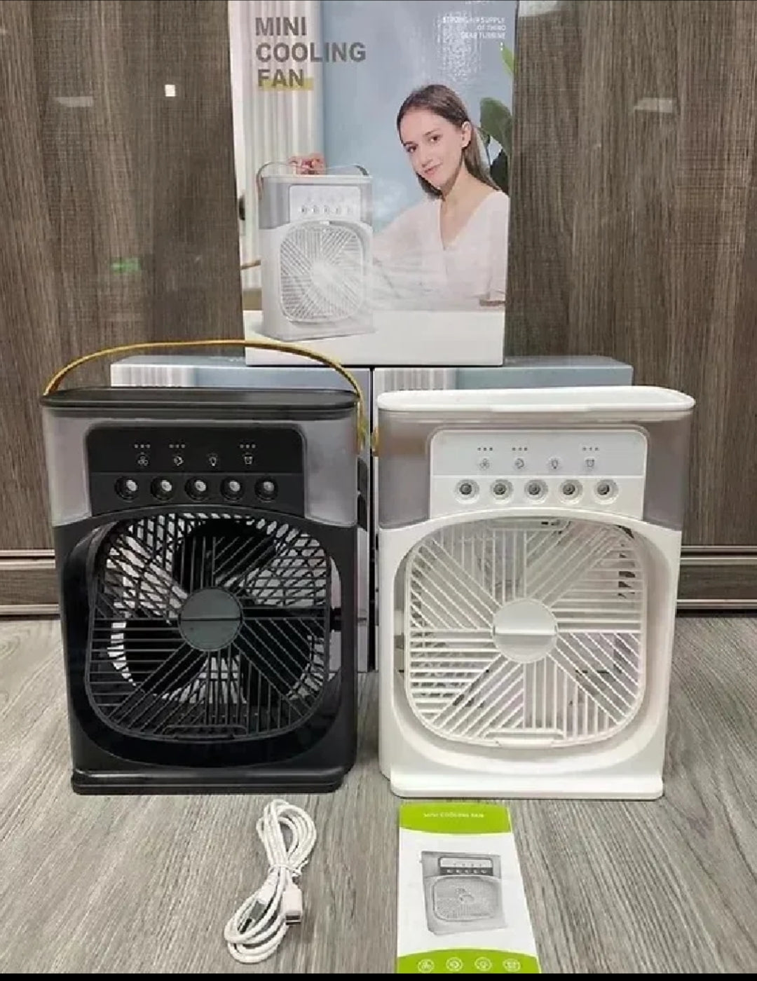 3 In 1 Air Humidifier Cooling USB Fan LED Night Light Water Mist Fun Humidification Fan Spray Electric Fan